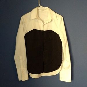 💯Authentic Tibi black and white collar shirt US 0